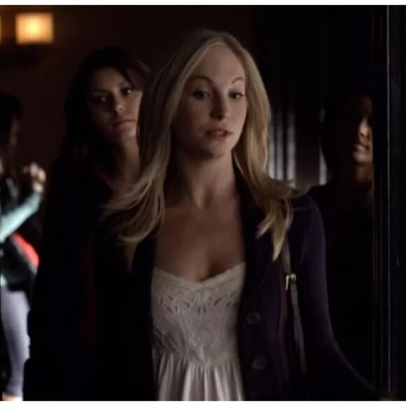 Anthropologie Rosie Neira Dotted Knit Sweater Blazer Medium ASO Vampire Diaries - Picture 4 of 11